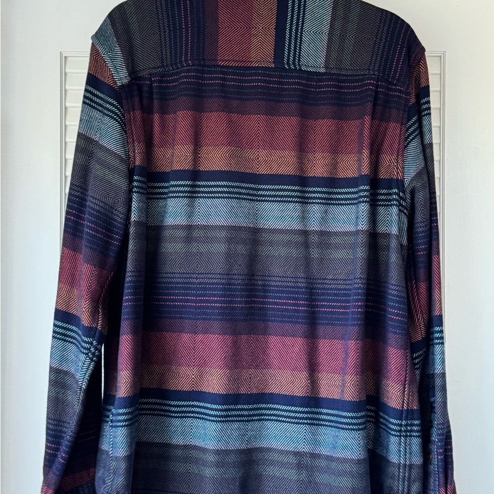 Men’s Outerknown Blanket Shirt - Burnt Sonoran Stripe - Picture 5 of 7